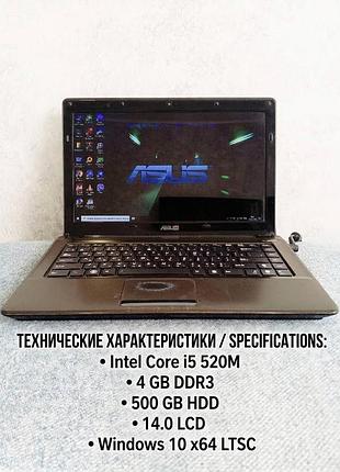 Asus k42f 14.0" i5 m520,4gbddr3,500hdd,intel hd graphics