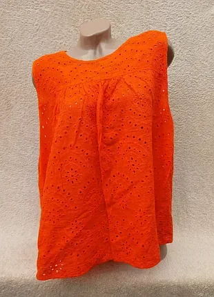 Блуза из прошвы,р52-54🧡🧡🧡
