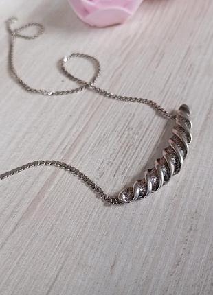 Серебристая цепочка с подвеской 4
