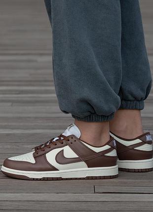 Мужские кроссовки nike sb dunk white milk brown