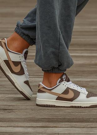 😍 женские кроссовки nike sb dunk low beige brown