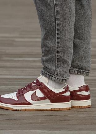 😍 жіночі кросівки nike sb dunk burgundy croc