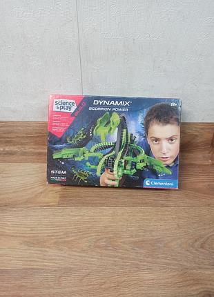 Конструктор clementoni science &amp; play dynamix scorpion power, для детей в возрасте от 8 лет, интересен и качествен