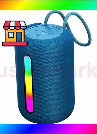 Bs портативна бездротова bluetooth best mix колонка celebrat sp-20 з підсвіткою синя bas77/n