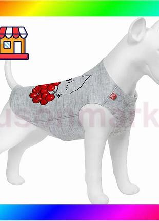 Bs майка для собак best mix waudog clothes малюнок "калина", s30, b 54-60 см, з 33-38 см bas77/n