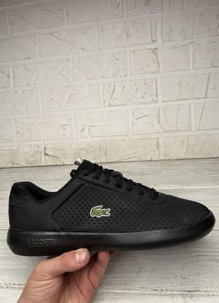 Мужские черные кроссовки lacoste avance