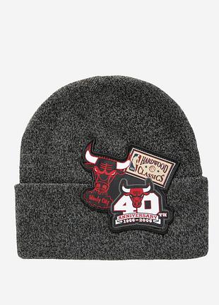 Шапка унісекс mitchell & ness chicago bulls сіра
