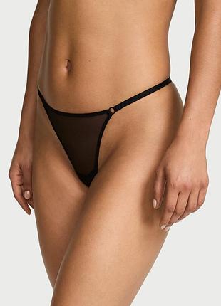 Сітчасті трусики стрінги victoria's secret у фірмовому мішечку