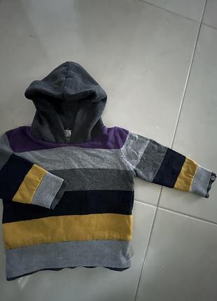 Кофта для хлопчиків zara зимова різнокольорова з капюшоном
