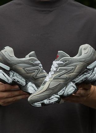 Кроссовки мужские new balance 9060 black white custom