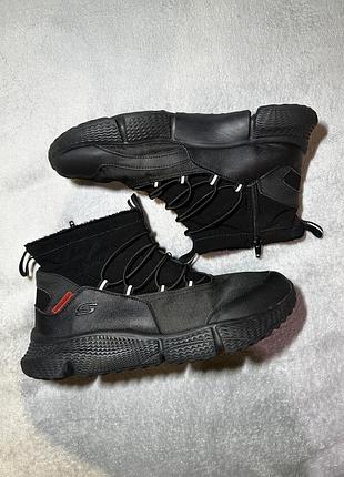 Чоботи чоловічі skechers термо чорні 42-43 розмір