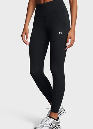 Женские черные тайтсы under armour размер l. черные женские спортивные леггинсы или тайтсы бренда under armour с белым логотипом на бедре и широким по
