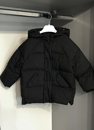 Пуховик дитячий  zara чорний