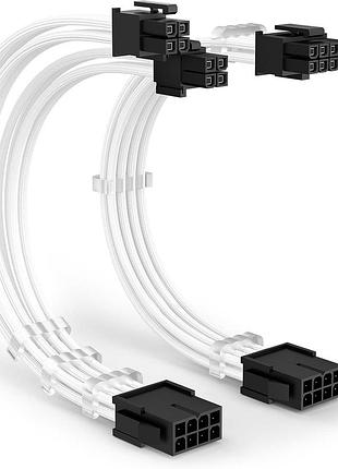 2 шт. подовжений кабель живлення для живлення 30 см j&d atx power cable кабель живлення 8 pin для процесора