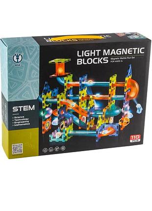 Набір магнітного конструктора dige light magnetic blocks 3d магнітний конструктор із 110 деталей