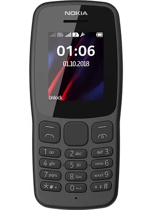 Кнопочный телефон 1,8-дюймов 800 мач nokia 106 кнопочный мобильный телефон с цветным tft-дисплеем