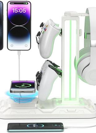 Зарядна станція kdd-752 rgb headphone & controller stand підставка для навушників і ігрових контролерів