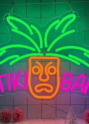 Неонова usb-вивіска «тікі-бар» led neon sign new style usb powered led вивіска для бару