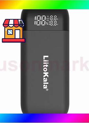 Bs повербанк-корпус/зарядка liitokala lii-mp2, best mix 2x18650-21700, usb-c qc+pd, lcd, box (power ba bas77/n