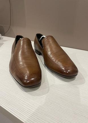Туфлі чоловічі bottega veneta сліпони коричневі