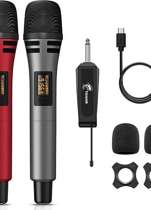 2 шт. беспроводной микрофон tonor tw320 двухканальная беспроводная uhf микрофонная система