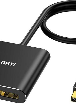 Розгалужувач displayport loryi адаптер-розгалужувач для під'єднання двох моніторів до одного комп'ютера