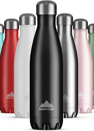 Пляшка для води з неіржавкої сталі 1 л mont-clair water bottle вакуумна термопляшка