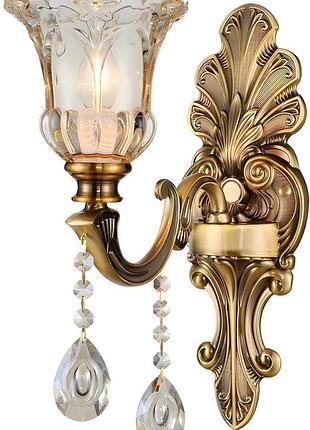 Настенный светильник wall lamp md1827 винтажный бра с хрустальным плафоном