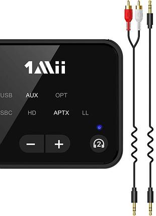Bluetooth-передавач для телевізора 1mii wireless audio adapter b06t6 адаптер для бездротових навушників, bluetooth аудіоадаптер