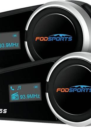 2 шт. бездротова гарнітура для мотоцикла fodsports fx6 s мотоциклетна bluetooth гарнітура