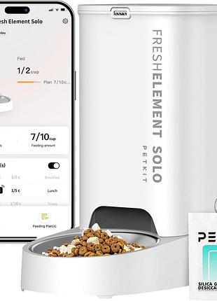 Автоматическая кормушка для кошек petkit fresh element solo smart pet feeder p570 умная кормушка с управлением через приложение