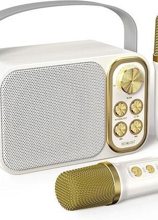 Караокемашина bescost wireless karaoke speaker ys-228 портативна bluetooth-колонка з 2 мікрофонами