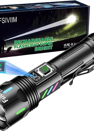 Светодиодный фонарь 5000 мач fsiviim s10 перезаряжаемый ручной светодиодный фонарь для кемпинга