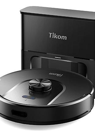 Робот-пилосос tikom l8000 plus 6000 па пилосос з функціями сухого та вологого прибирання, самоочищенням