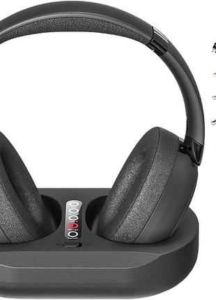 Бездротові накладні навушники wireless tv headphone jfh-770tv rf-навушники для телевізора, до 50 годин роботи