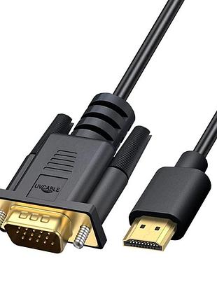 Hdmi-vga кабель 1 м hdmi to vga at-01 кабель для передавання відео hdmi vga