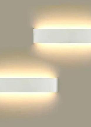 2 шт. настінні світильники 3000k 40х9 см 16 вт lureshine g9-2835-88led алюмінієвий настінний світильник