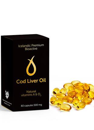Добавка диетическая "айсландик премиум биоактив "cod liver oil 500 mg"