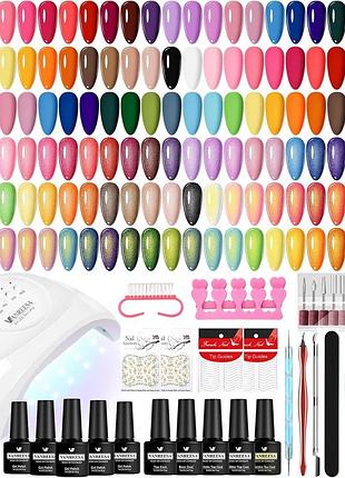 Стартовый набор для маникюра vanreesa nail gel kit vah026 комплект led лампы и 35 гель-лаков для домашнего маникюра
