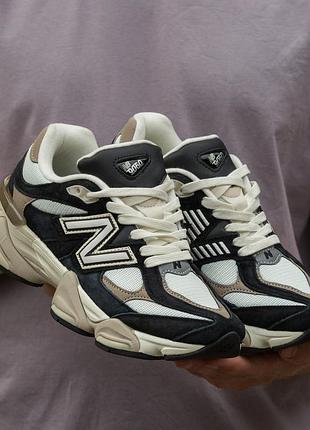 Кроссовки мужские new balance 9060 black white beige