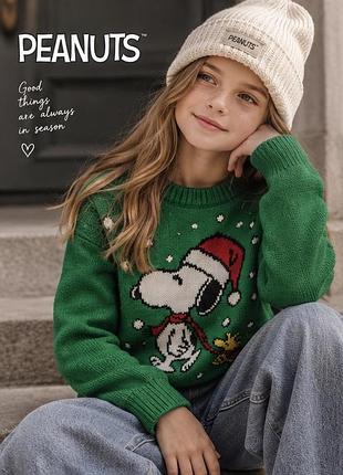 🎄 святковий светр peanuts зі snoopy 🎄розмір 122-128
