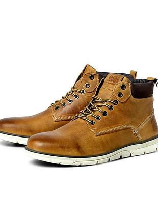 Нові чоловічі шкіряні демісезонні черевики jack & jones, модель jfwtubar leather.