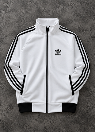 Чоловіча спортивна кофта adidas на флісі біла