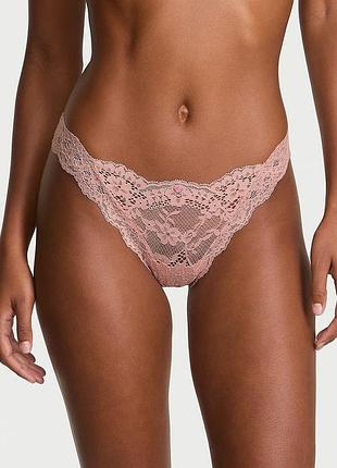 Кружевные трусики тонг victoria's secret