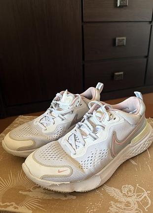 Кросівки жіночі nike react miler 2 білі, рожеві, розмір 39