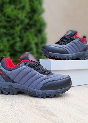 Merrell vibram сірі з червоним термо/фліс
