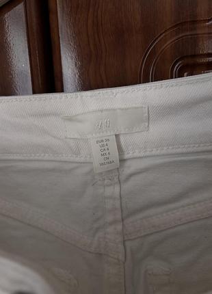 Джинси жіночі h&m білі 3