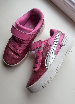 Кросівки для дівчинки puma рожеві з блискітками