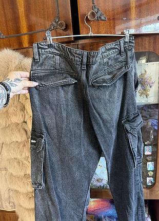 Жіночі джинси pull&bear карго, сірі, розмір m-l 5