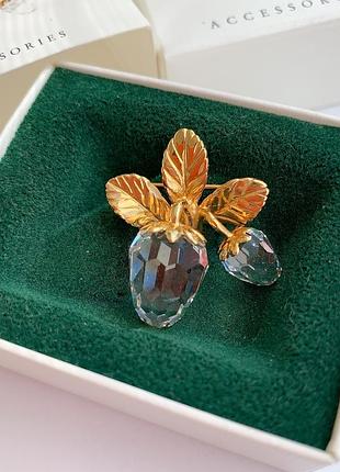 Swarovski 💛вінтажна  кришталева брошка австрійської компанії swarowski